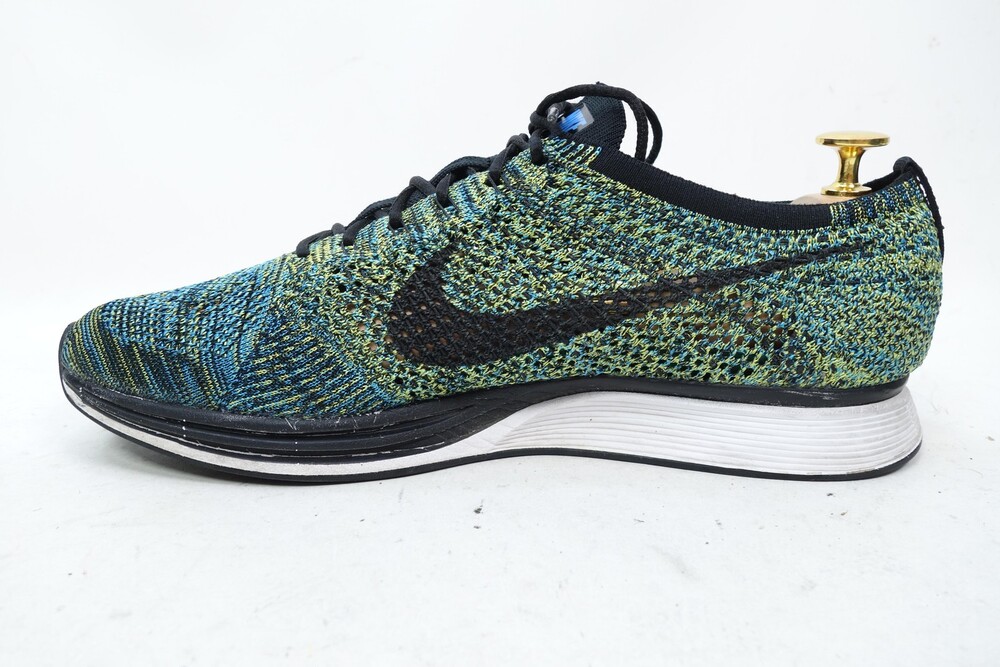 Nike Flyknit Racer Shoes Mens Size 11 Blue Knit Running Sneakers 526628-405